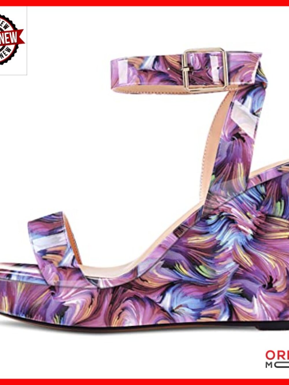 Women's Platform Wedge Sandals Peep Toe Ankle Strap Chunky Heel Dress Shoes - Picture 2 of 6